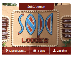 3 Days, 2 Nights Mara Sopa Group Joining Safari